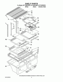 SHELF PARTS Diagram and Parts List for W1TXEMFWB02  Whirlpool Refrigerator