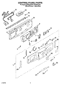 CONTROL PANEL PARTS Diagram and Parts List for GHW9100LW2  Whirlpool Washer