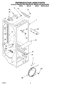REFRIGERATOR LINER Diagram and Parts List for KSRK22ILBL02  KitchenAid Refrigerator