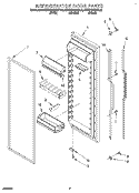 REFRIGERATOR DOOR Diagram and Parts List for KSRP22QDAL02  KitchenAid Refrigerator