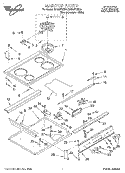 MAINTOP Diagram and Parts List for RS385PXEB0  Whirlpool Range