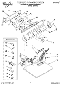 TOP AND CONSOLE, LIT/OPTIONAL Diagram and Parts List for LGP6646AN2  Whirlpool Dryer