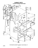 CABINET Diagram and Parts List for ET18JKXSW02  Whirlpool Refrigerator