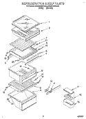REFRIGERATOR SHELF Diagram and Parts List for 3ED22DQXBW03  Whirlpool Refrigerator
