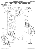 CABINET PARTS Diagram and Parts List for GX5FHTXTS01  Whirlpool Refrigerator