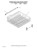UPPER RACK AND TRACK PARTS Diagram and Parts List for WDF530PLYB1  Whirlpool Dishwasher