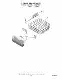 LOWER RACK PARTS Diagram and Parts List for KUDL03IVWH3  KitchenAid Dishwasher