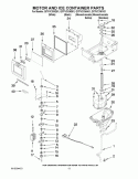 MOTOR AND ICE CONTAINER PARTS Diagram and Parts List for GI7FVCXWY01  Whirlpool Refrigerator
