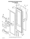 REFRIGERATOR DOOR PARTS Diagram and Parts List for KSSC48FTS16  KitchenAid Refrigerator