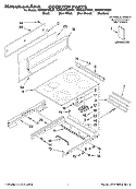 COOKTOP PARTS Diagram and Parts List for KERS807SBB01  KitchenAid Range