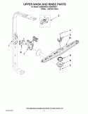 UPPER WASH AND RINSE PARTS Diagram and Parts List for IUD8000WS4  Whirlpool Dishwasher