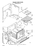 LOWER OVEN Diagram and Parts List for RB270PXK3  Whirlpool Wall Oven