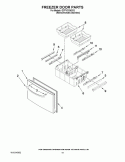 FREEZER DOOR PARTS Diagram and Parts List for GI7FVCXWY03  Whirlpool Refrigerator