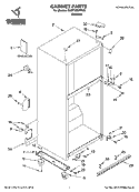 CABINET PARTS Diagram and Parts List for GARF19XXPK02  Whirlpool Refrigerator