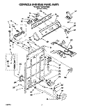 CONTROLS AND REAR PANEL Diagram and Parts List for 6LSC9255BQ0  Whirlpool Washer