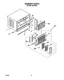 CABINET Diagram and Parts List for ACE184XA0  Whirlpool Air Conditioner