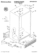 CABINET, LITERATURE Diagram and Parts List for 4KSRS27CHT01  KitchenAid Refrigerator