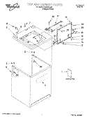 TOP AND CABINET, LITERATURE Diagram and Parts List for LSQ8000JQ0  Whirlpool Washer