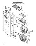 FREEZER LINER Diagram and Parts List for KSRS25QAAL02  KitchenAid Refrigerator