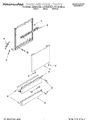 DOOR AND PANEL Diagram and Parts List for KUDR24SEBL1  KitchenAid Dishwasher