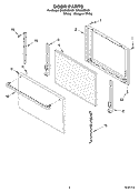 DOOR PARTS, MISCELLANEOUS PARTS Diagram and Parts List for SF3020SKQ1  Whirlpool Range
