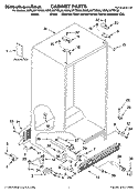 CABINET PARTS Diagram and Parts List for KSRL25FTST00  KitchenAid Refrigerator