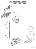 FILL AND OVERFILL PARTS Diagram and Parts List for GU2200XTSQ2  Whirlpool Dishwasher
