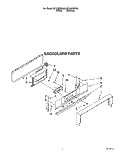 BACKGUARD Diagram and Parts List for SF312PEWN0  Whirlpool Range