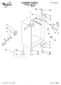 CABINET Diagram and Parts List for EL02CCXLB  Whirlpool Refrigerator