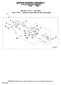 8557890 BURNER ASSEMBLY, OPTIONAL PARTS (NOT INCLUDED) Diagram and Parts List for MGD6400TQ0  Maytag Dryer