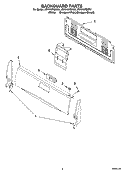 BACKGUARD PARTS Diagram and Parts List for VSF315PEMT2  Whirlpool Range