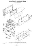 OVEN DOOR AND BROILER Diagram and Parts List for FGP315VW0  Roper Range