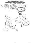 RACK AND TURNTABLE PARTS Diagram and Parts List for KHHC2090SSS0  KitchenAid Microwave