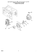 MAGNETRON AND AIR FLOW Diagram and Parts List for MT9114SFB1  Whirlpool Microwave