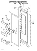 REFRIGERATOR DOOR PARTS Diagram and Parts List for KSSS36QMB00  KitchenAid Refrigerator