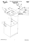 TOP AND CABINET, LIT/OPTIONAL Diagram and Parts List for LLT7144BQ1  Whirlpool Washer
