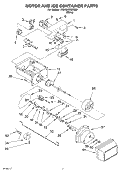 MOTOR AND ICE CONTAINER PARTS Diagram and Parts List for 7ED5GHGXMQ00  Whirlpool Refrigerator