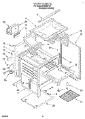OVEN Diagram and Parts List for SF302BEAQ1  Whirlpool Range