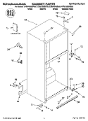CABINET PARTS Diagram and Parts List for KTRS19KMSS00  KitchenAid Refrigerator