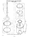 AGITATOR, BASKET AND TUB Diagram and Parts List for LA6055XSW1  Whirlpool Washer