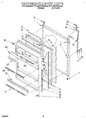 REFRIGERATOR DOOR, LIT/OPTIONAL Diagram and Parts List for RT18DKXBW00  Roper Refrigerator