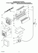 ICEMAKER PARTS, OPTIONAL PARTS (NOT INCLUDED) Diagram and Parts List for KSCK23FVSS00  KitchenAid Refrigerator