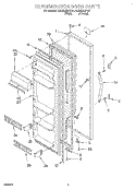 REFRIGERATOR DOOR Diagram and Parts List for 4ED20ZKIFW01  Whirlpool Refrigerator