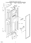FREEZER DOOR Diagram and Parts List for KSRB25FHSS02  KitchenAid Refrigerator