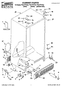 CABINET PARTS Diagram and Parts List for TS25AFXKQ04  Estate Refrigerator