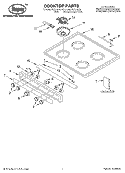 COOKTOP, LITERATURE Diagram and Parts List for FEP210EN5  Roper Range