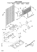 UNIT PARTS Diagram and Parts List for RT14ZKYKZ02  Roper Refrigerator