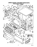 UPPER CABINET AND FRONT PANEL Diagram and Parts List for CSP2771AN0  Whirlpool Dryer