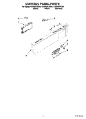 Part Location Diagram of WP8574145 Whirlpool Control Panel and Touchpad - Stainless