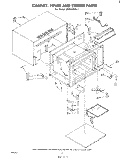 CABINET, HINGE AND STIRRER Diagram and Parts List for MW8100XL1  Whirlpool Microwave